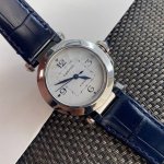 卡地亚帕莎Pasha 女装腕表上巿了 市场最高版本、细节更到位 男款尺寸35Mm 蓝色或红色皮带两个款式选择 亮点1：复刻正品采用钛金属头粒皮带，区别于市面版本