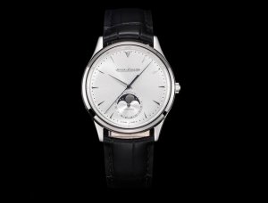 积家月相大师系列正装男表Q1368420. 表壳直径39Mm 厚度9.9Mm 月相盘 Cnc精雕成型 非贴片 相似度高达98% 机芯 原装开模Cal.9251一