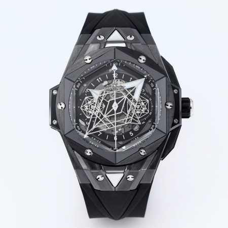 顶级复刻 黑 白 绿壳 Ol 恒宝 Hublot 宇舶表 Hb3 Big Bang Sang Bleu Ⅱ 刺青第二代腕表。运用立体几何图形，巧妙的构思，呈现出 - 点击图像关闭