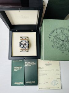 统一 最新款爱彼，陶瓷圈口版本爱彼audemars Piguet 皇家橡树离岸型限量多功能计时机械腕表 尺寸44Mm17Mm 圈口 圈口是与原装一致采用进口陶瓷