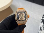 Richard Mille 最新升级一体机Rm052 鬼头经典传奇 永不落后 镂空骷髅头腕表．骷髅头轮廓突出，造型霸气不羁，具有震撼人心的魅力。搭配艳耀色彩的橡