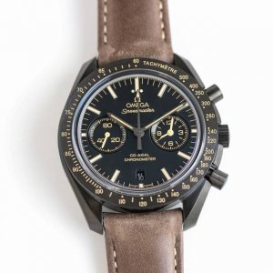 Tvs， 欧米茄 Omega 超霸系列月之暗面腕表，升级版311.92.44.51.01 7 DDD 44.25毫米同轴计时表，自主研发自制9300机芯3点盘为