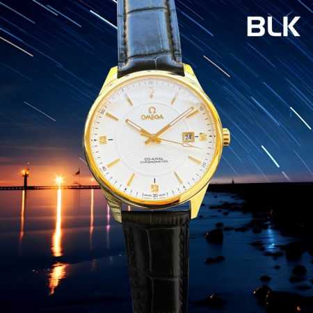 Blk最新升级！全新ω欧米茄男士商务手表全面上市,41Mm直径！背面采用全透明零遮挡设计，8215西铁城原装进口全自动机械机芯！！走时精准，904L精钢结构，可 - 点击图像关闭