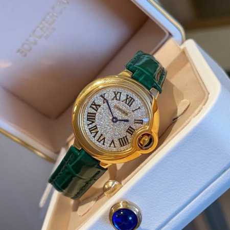 白壳 黄金壳390 Ballon Bleu De Cartier卡地亚蓝气球腕表奢华系列，百搭尺寸33Mm，简约又别具品味，摒弃了现代盛行的繁复华丽的修饰，以简 - 点击图像关闭