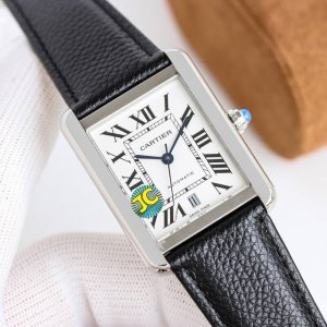 Tw Factory卡地亚坦克系列机械男装 钢壳皮带：Wsta0029、钢带款：W5200028、玫瑰金皮带：W5200026 拆解原装开模，同步原装尺寸：长4