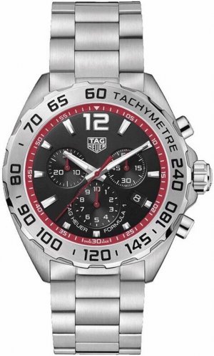 新款高颜值已上线！ ，包装加50。Original Tagheuer 泰格豪雅F1系列，石英男士腕表 原单货！六针计时带日历！瑞士原装机芯！精钢表带表壳，蓝宝石