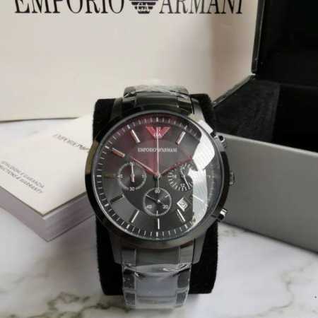阿玛尼armani 型号：Ar2453 表镜：矿物质玻璃 表带：316L精钢 尺寸：43Mm 黑色表盘钢带突显神秘气质 洋溢现代设计彰显男性魅力 穿搭怎么带怎么 - 点击图像关闭