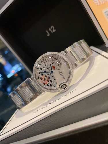 表带钻 白 金 Ballon Bleu De Cartier卡地亚蓝气球腕表奢华系列，百搭尺寸36Mm，简约又别具品味，摒弃了现代盛行的繁复华丽的修饰，以简约重