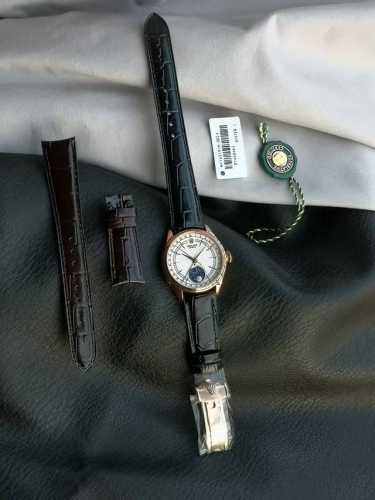 Er全新力作匠心传承V2版本 劳力士 Rolex 切利尼 M505 002 Lx6 月相型腕表18Ct永恒玫瑰金系列 腕表尺寸：39×11.8 ，独家定制Cal