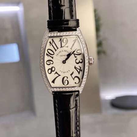 白壳 金壳 Franck Muller 法兰克穆勒 Fm 法穆兰 酒桶形女士石英腕表 316精钢cnc加工抛光表壳 底盖与表壳无缝拼接 底盖拉丝细腻 字体雕刻清 - 点击图像关闭