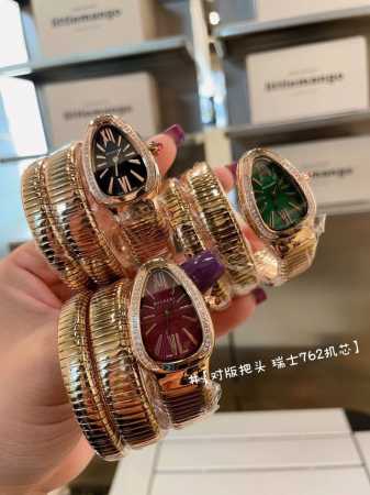 白 金 钻20 Bvlgari 宝格丽 升级版本，采用进口瑞士机芯，表壳表带精钢材质，表把头升级与原版颜色形状完全吻合。完美复刻蛇形经典，精致细腻的做工白富美专 - 点击图像关闭