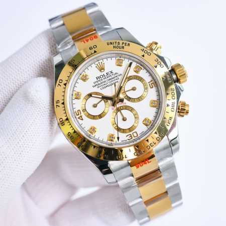 18K包金 现货供应 Rolex-劳力士 迪通拿系列 Rw1 Gtc中国国检检测证书，联网可查！一档调时 计时秒针 3字位9字位小针 功能原装一致！表壳原版开模 - 点击图像关闭