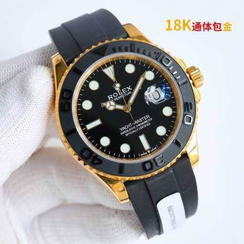 Sj出品 劳力士 Rolex 游艇名仕系列 Rw3 你们要的亲民版 包金来啦 加量不加价 118K金表来啦！字面双皇冠防伪，通体包金，厚度5Um，谈到劳力士游艇