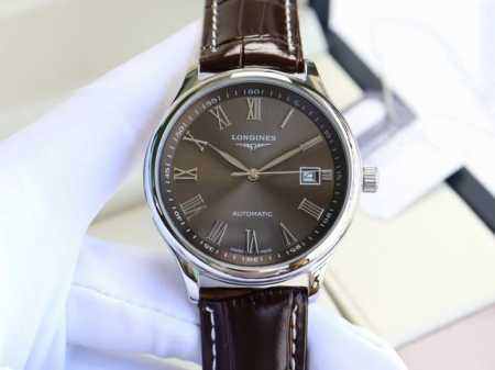 浪琴-Longines 名匠系列 再次升级版本 多次反复修缮至完美 极致严格的质量保证。确保采用原版式抛光和拉丝工艺，高硬度水晶镜面，更加透彻明亮，文字，典雅的 - 点击图像关闭