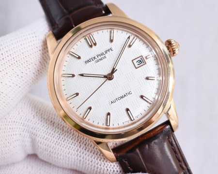 Tw出品 白壳 玫金 Tw百达翡丽锅盖玻璃9015机-Patek Philippe-火热新款式新款锅盖，耗时长达8个月！超薄男士自动机械腕表，采用进口原装901 - 点击图像关闭