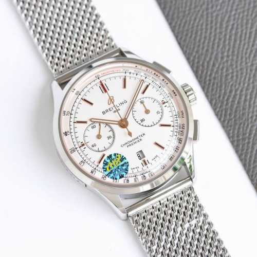 Tw新品百年灵璞雅b01计时腕表premier B01 Chronograph 吴彦祖同款 材质： 316L精钢 直径： 42毫米 厚度： 13.65毫米 表镜