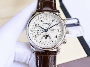 v7版名匠系列八针月相 升级版本 浪琴-名匠8针月相40mm，浪琴名匠系列八针月相，316精钢表壳表链，月相盘跟跟原装一摸一样，内置上海全自动机械机芯改原装陀，
