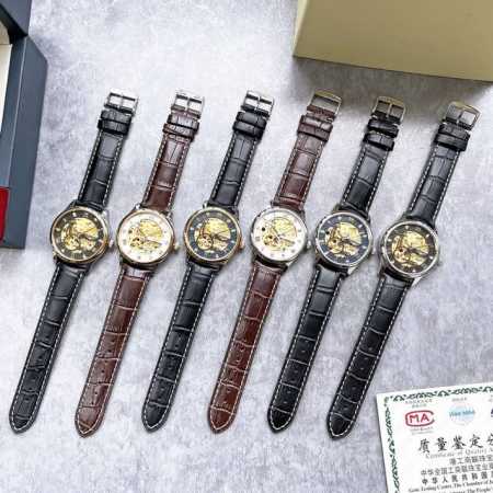 浪琴 Longines精品男士腕表，劲爆镂空设计，技艺精湛，独具匠心，尊贵大气，绅士风范。采用进口西铁城机械机芯，顶级316精钢表壳表带，矿物质超强镜面，尺寸4 - 点击图像关闭