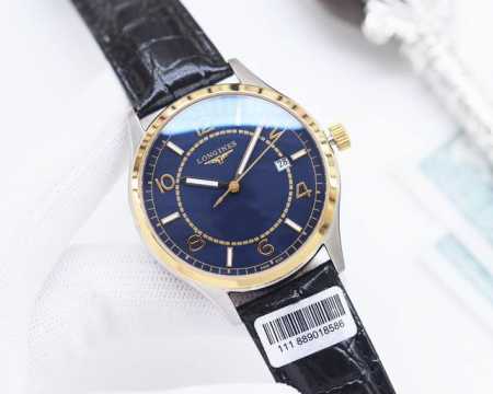 白壳 金壳 ，钢带10 品牌：浪琴-Longines 类型：男士腕表 壳套：顶级版316精钢l 表带：进口小牛皮表带 316L精钢表带 机芯：日本西铁城8215 - 点击图像关闭