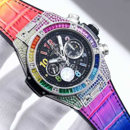 统一价： Zf 最新款新面出货 宇舶 恒宝 Hublot 英勇无畏，拳拳出击，简称“Hub”“恒宝”，Bigbang大爆炸元素材料计时码表v2版表壳采用进口31 - 点击图像关闭