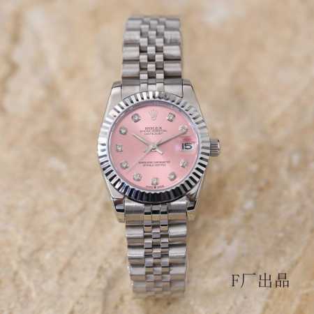 还有更高版本。G厂出品 好口碑 新面 经典中的“金典” 粉面日志系列女表 端庄典雅 高贵大气 百搭经典 品牌：劳力士 品味高雅 类型：日志系列 销量冠军 表带： - 点击图像关闭