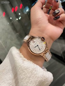 白 金 单排钻20 耳朵钻100 #升级版#鱼眼玻璃 #磨砂原装扣 Ballon Bleu De Cartier卡地亚蓝气球腕表奢华系列，百搭尺寸36Mm，简约