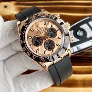 Rolex劳力士迪通拿 余！迪通拿计时腕表 904L精钢 旋入式表冠及按钮 采用7750机芯 高效精准稳定 表径40Mm 厚度13.5Mm灰白金迪 全玫瑰金迪
