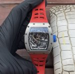 理查德 米勒 Richardmille Rm30-01系列 全自动机械机芯 40X50X16Mm 蓝光镜面 独特镂空表盘 夜光表盘指针 橡胶或尼龙表带 折叠扣