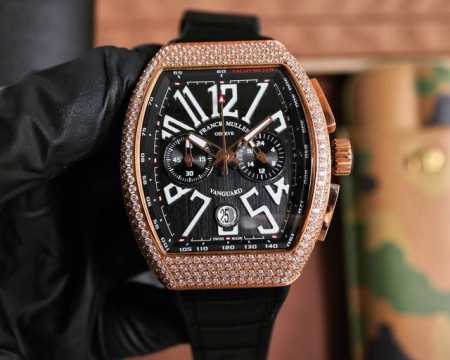 白壳 玫壳 法兰克 穆勒 Franck Muller Vanguard V45遊艇系列 彰显无畏突破的精神 结合更富科技时尚感的像素元素 呈现品牌独特设计风格 - 点击图像关闭