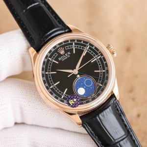 统一 R+ Factory 120克配重版 Rolex切利尼月相型面市 原版尺寸：39Mm13.2 定制版红轮Cal.3195型机芯还原原装所有功能及8点位快调