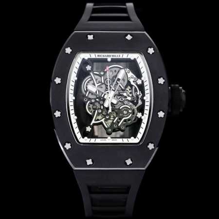 支持香港直邮、 Richard Mille 理查米尔 Rm055 精钢材质表壳，精钢材质的图形产生独特的视觉效果，且拥有卓越的物理性能-耐磨抗碰撞超轻盈；腕表无 - 点击图像关闭