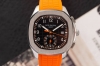 百达翡丽Aquanaut系列5968A-001腕表隆重上市。 1 表壳 腕表尺寸42.2Mm 打磨和抛光均属市面顶级。 2 机芯 采用稳定耐用的7750自动机械