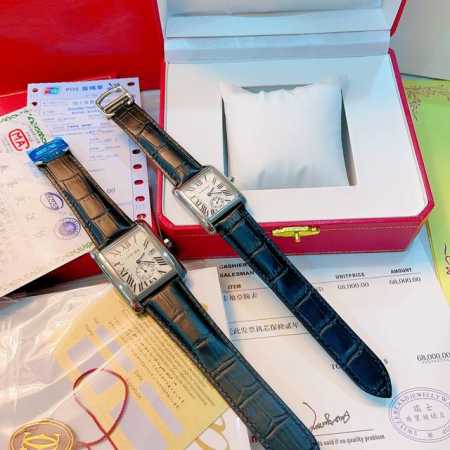 卡地亚Cartier、坦克系列...纯牛皮表带原装回扣小圈秒针设计高大上现货 - 点击图像关闭