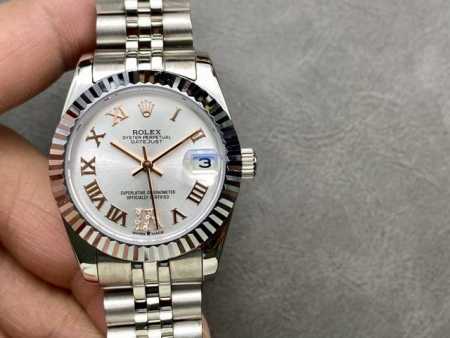 SK Factory 女款 劳力士Rolex 单历 日志型31mm 直径 31mm 机芯 搭载全自动机械机芯 圈口 劳力士RingCommand三角坑纹 光圈 - 点击图像关闭