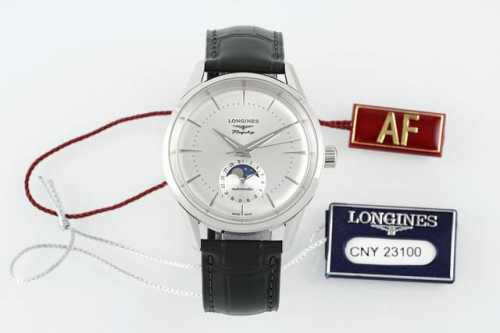 Af 浪琴Longines军事自动机械系列 机芯：自动机械 表径：38.5Mm 表盘：镀金夜光指针，镶嵌镀金时标 表镜材质：抗磨损蓝宝石镜面 表壳：精钢 功能：