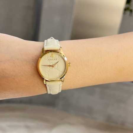 金白同价 原厂开模最新款gucci古驰g-Timeless系列，毫米石英女表，传统的中国红喜庆款、以全息图效果打造三维立体感，让人一见倾心、目光难移。表面特别饰 - 点击图像关闭