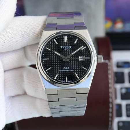 金白同价 天梭 表壳：316精钢 做工优质 表带：顶级316精钢 机芯：西铁城机芯男8215全自动机械机芯 走时稳定 玻璃：高级蓝宝石镜面 防划花 尺寸：男40 - 点击图像关闭