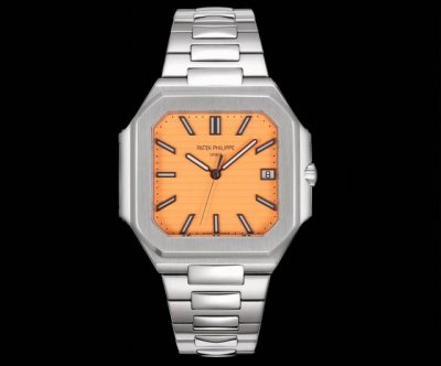 百达翡丽 方形 新系列Cubitus 58211A-001腕表 亮点特色：1机芯:搭载9015改Cal.26-330S C 机芯，摆轮位置均与一致。2钢带:31