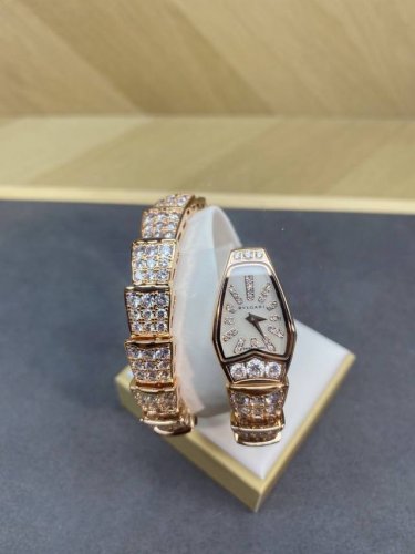 宝格丽 玫瑰金两圈蛇