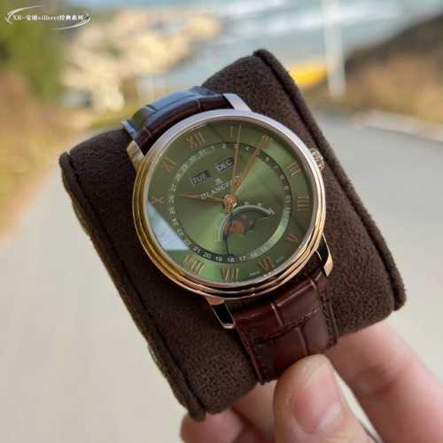 统一价， 。Xr新品宝珀Villeret经典系列6654月相腕表： 1精钢表壳，表径40Mm，表肩和表壳交接的线条明显，打磨到位。壳套饱满，光泽四溢。 2自动机