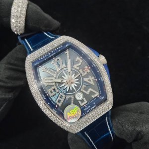 完美细节 Abf 最高品质 新款到货 Franck Muller 法兰克穆勒 Fm Vanguard Yachting V45遊艇系列 44X54 Mm1.表壳