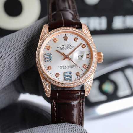 白石 金玫石 劳力士日志型rolex小红书爆款，最佳女神必备款 优雅美艺养眼吸睛配备日本原装进口nh05自动机械零返修！表壳采用316L精钢材质打造而成、抗刮损 - 点击图像关闭