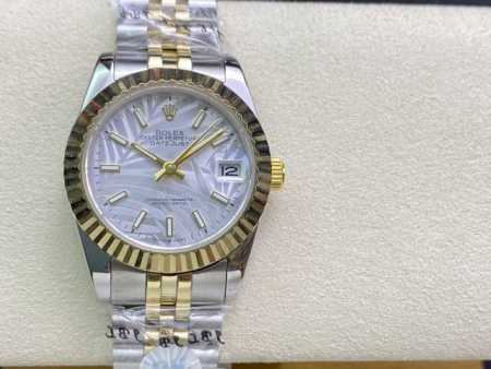 SK Factory 女款 劳力士Rolex 单历 日志型31mm 直径 31mm 机芯 搭载全自动机械机芯 圈口 劳力士RingCommand三角坑纹 光圈 - 点击图像关闭