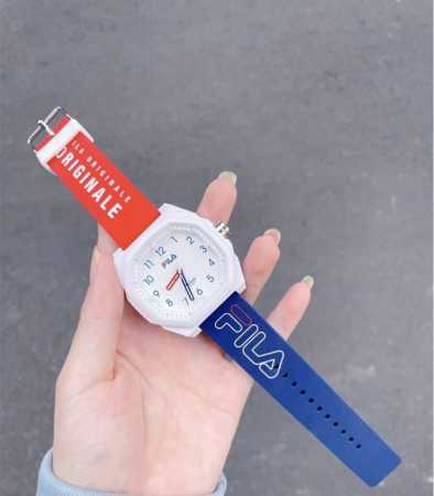 Fila斐乐 正品 正品 正品 腕表 石英机芯 硅胶表带 白色表盘 男女同款 时尚百搭个性潮流夜光防水 - 点击图像关闭