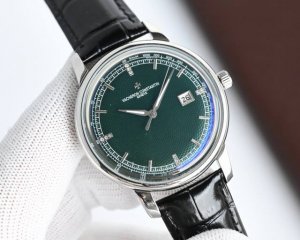 白 -金 江诗丹顿传承系列腕表升级版，该表搭载由原装9015。让表更显纤薄，频率为每小时振动28,800次对表壳的四个角弧度进行改善，表盘颜色弧度更契合，表盘打