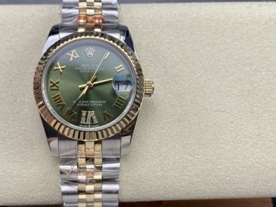 女款 劳力士Rolex 单历 日志型31Mm 直径 31Mm 机芯 搭载全自动机械机芯 圈口 劳力士Ringcommand三角坑纹 光圈钻圈 镜面 防刮蓝宝石玻