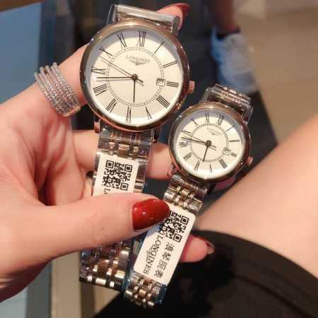经典罗马字面，销量冠军 Longines 浪琴博雅系列情侣对表：男39Mm 女29Mm经典设计，和流利线条的完美化身，彰显着浪琴的典型特质，诠释着优雅定义进口石 - 点击图像关闭