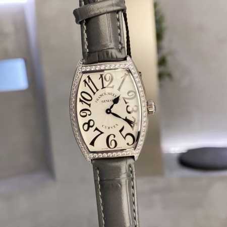 白壳 金壳 Franck Muller 法兰克穆勒 Fm 法穆兰 酒桶形女士石英腕表 316精钢cnc加工抛光表壳 底盖与表壳无缝拼接 底盖拉丝细腻 字体雕刻清 - 点击图像关闭