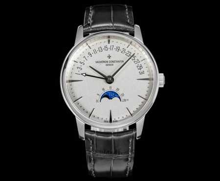 白壳 玫瑰金 全新升级版Vacheron Constantin 经典之美品鉴江诗丹顿传承逆跳日历款腕表 型号4010U 000R-B329。盘面设计独树一帜，功 - 点击图像关闭