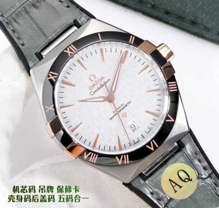 统一价： 欧米茄 Omega 星座腕表第五代 星座陶瓷圈系列！全新原装尺寸41Mm腕表！升级正6位黑摆轮机芯 五码合一 1圈口升级，原装一致抛光进口陶瓷表圈,刻 - 点击图像关闭